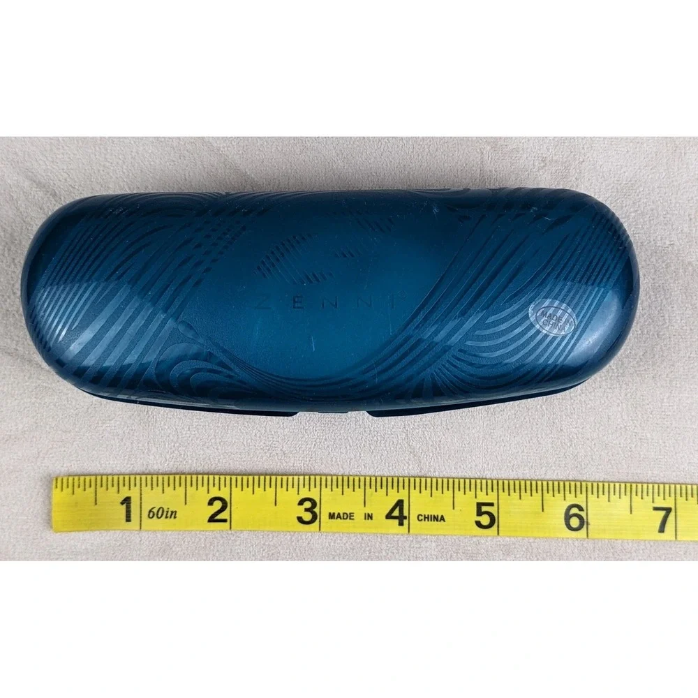 Zenni Optical Eyewear Eyeglasses Hard Plastic Case Teal Green
